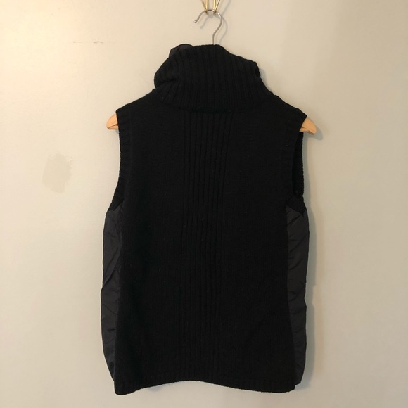 Eileen Fisher Sweater/Nylon Asymmetrical Zip Vest - Picture 4 of 5